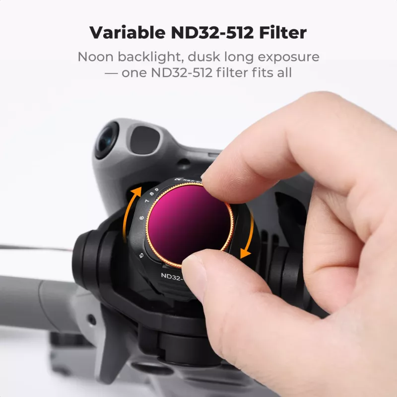 Filtro ND variável KF ND32-ND512 para drone DJI Mini 5 Pro, vidro AGC, KF02.0004