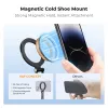 Suporte magnético MagSafe KF para telemóvel com rosca de 1/4 de polegada e Cold Shoe - preto (KF31.196)