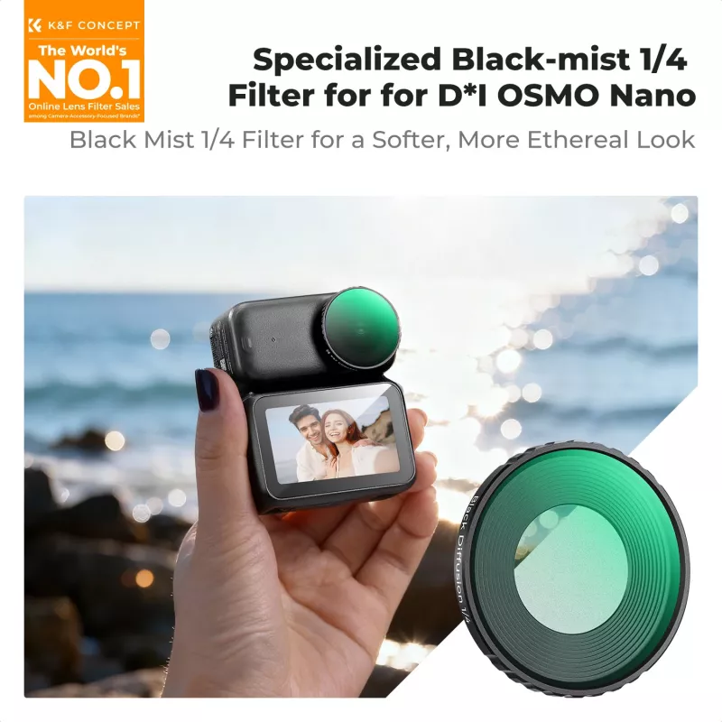 Filtro K&F Concept Nano-X Black Diffusion 1/4 para DJI Osmo Nano com estojo