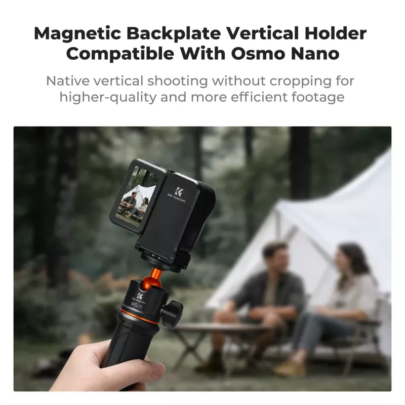 KF Concept KF12.0050 Adaptador de montagem vertical magnético com rosca de 1/4 de polegada para DJI Osmo Nano / Xtra Atto