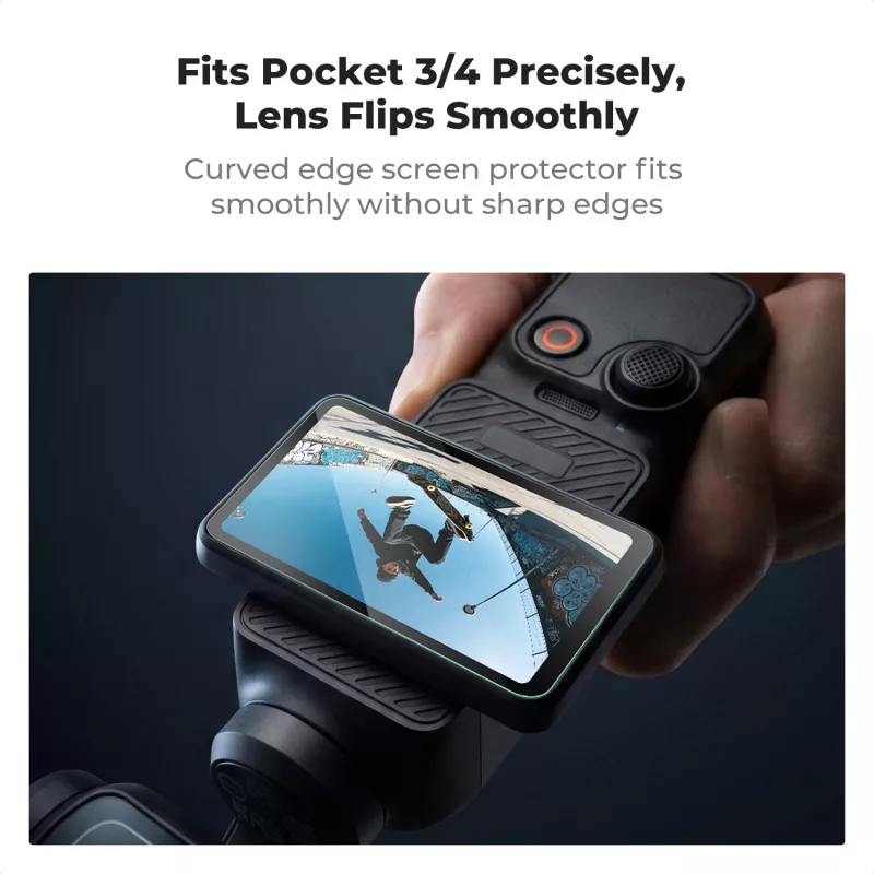 Pacote de 2 películas de proteção de ecrã de vidro temperado HD 9H KF para DJI Osmo Pocket 3 / Pocket 4
