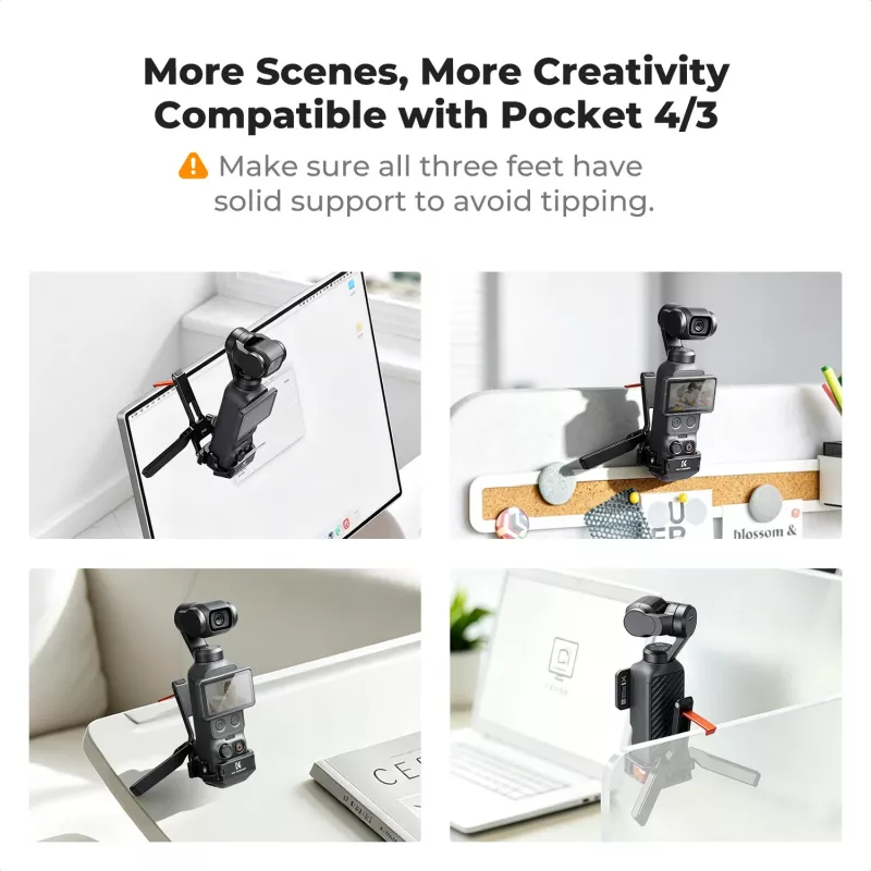 KF KF20.0022 Caixa magnética e suporte para tripé para DJI Osmo Pocket 3 / 4