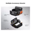 Moldura protetora com adaptador de montagem KF para DJI Osmo Pocket 3 / 4 com suporte GoPro e rosca de tripé de 1/4 de polegada - preto