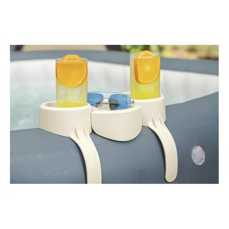 Suporte para copos Bestway Flowclear para piscina pack de 2 cinzento/azul