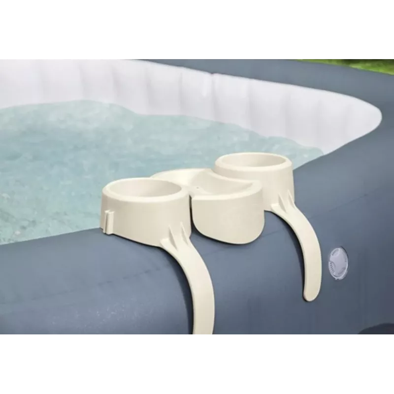 Suporte para copos Bestway Flowclear para piscina pack de 2 cinzento/azul