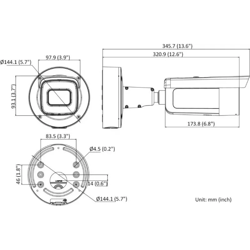 Câmara IP inteligente bullet Hikvision DS-2CD3686G2-IZS 7-35mm H eF O-STD 8MP