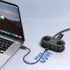 ORICO AP3 Régua de tomadas GaN 65W 6-em-1 com 2 tomadas AC, 2 portas USB-A e 2 portas USB-C, cabo de 1,5 m, preto