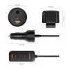 ORICO ChargeClip 108W Carregador de automóvel com clipe, 2x USB-A + 4x USB-C, Preto