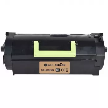 G&G Reborn Tinteiro de toner compatível com Lexmark 522X/52D2X00 Preto 45.000 páginas Recarregado 21310
