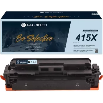 G&G Select XL Tinteiro de toner como substituto de HP 415X / W2030X - Preto, Alto rendimento