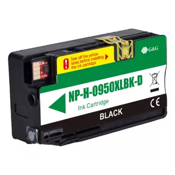 G&G Ninestar Tinteiro de tinta compatível HP 950XL Preto