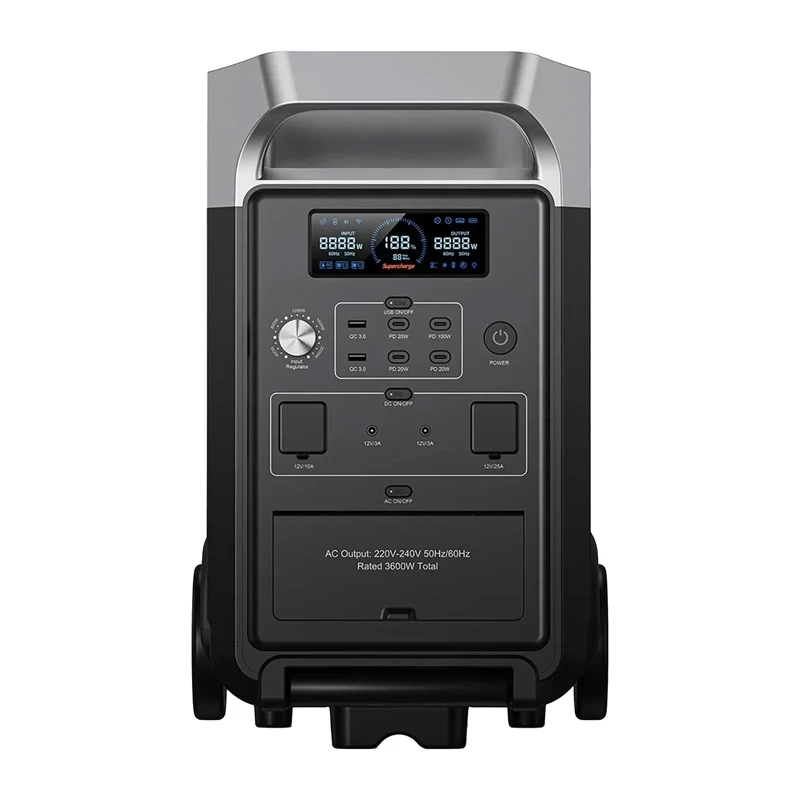 FOSSIBOT F3600 Pro 3600W Estação de energia portátil (Preto)