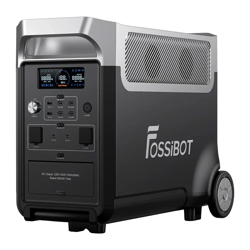 FOSSIBOT F3600 Pro 3600W Estação de energia portátil (Preto)
