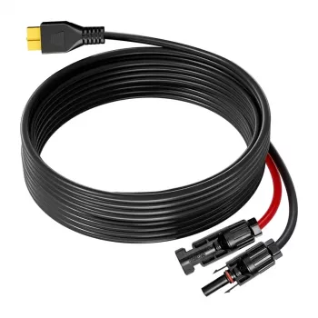 FOSSIBOT XT90-MC4 Cabo solar de carregamento, 5 m, Preto