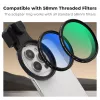 K&F Concept Suporte de clipe para smartphone para filtros de 58mm e objetivas - Preto