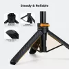 Mini Tripé e Pau de Selfie KF 65 cm Cabeça 360° Suporte para Telefone KF09.180S1 Preto