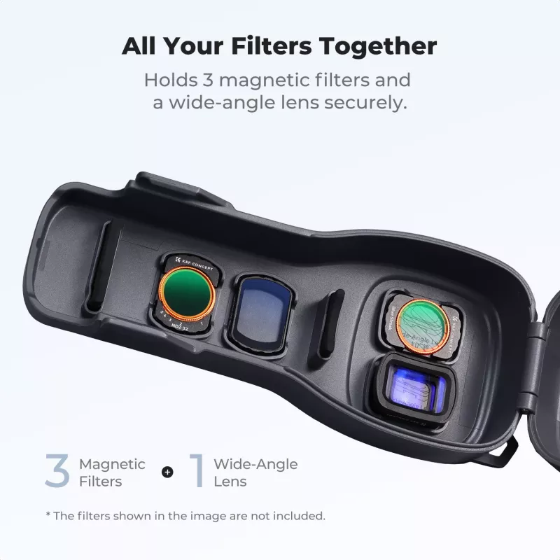 Capa Protetora Rígida em PC KF para DJI Osmo Pocket 3/4 com Alça - Preto