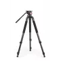 SWIT ELECTRONICS MUF100C Tripé de carbono de altura ajustável com braço oscilante altura 40-170 cm