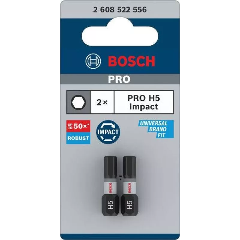 Bosch Professional Impact Control Bit de impacto Hex H5 conjunto de 2 (2608522556)