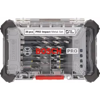 Bosch PRO Conjunto de brocas de percussão e bits 35 peças (2608521U81)