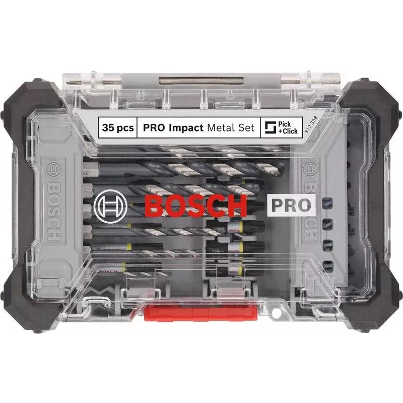 Bosch PRO Conjunto de brocas de percussão e bits 35 peças (2608521U81)
