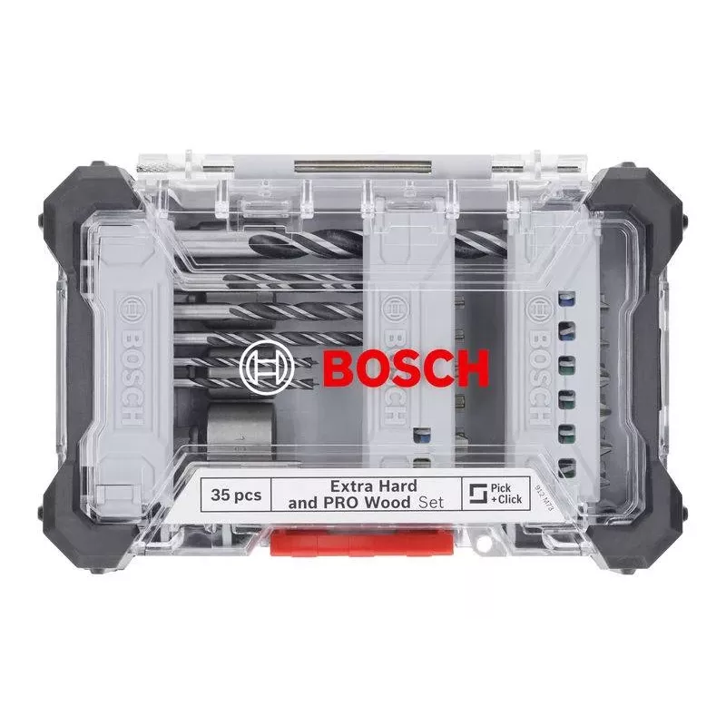 Conjunto de brocas e bits Bosch Extra Hard and PRO Wood 35 peças (2607017730)