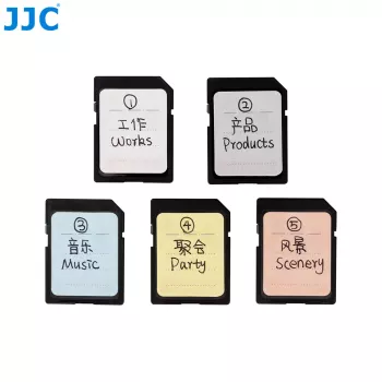 JJC 120x Etiquetas Autocolantes para Cartões de Memória SD MicroSD CF XQD