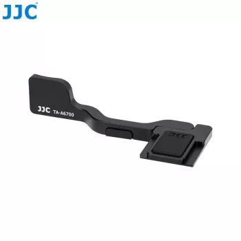 JJC TA-A6700 Apoio para o polegar para câmara Sony A6700 – liga de alumínio, montagem em sapata de flash, apoio para o polegar