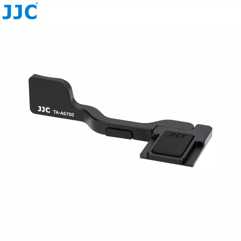 JJC TA-A6700 Apoio para o polegar para câmara Sony A6700 – liga de alumínio, montagem em sapata de flash, apoio para o polegar