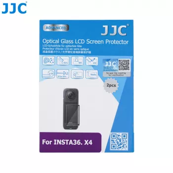 JJC 2x Protetor de ecrã em vidro temperado 9H para Insta360 X4 (GSP-X4K2)