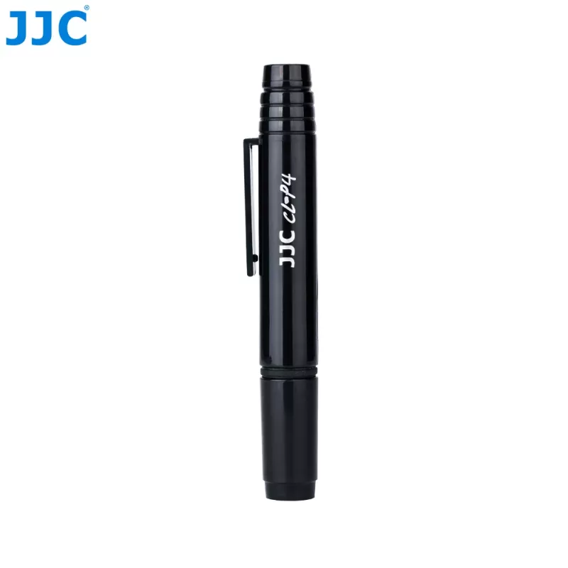 JJC Caneta de limpeza de lentes com ponta de carbono e escova retrátil para objetivas de câmara