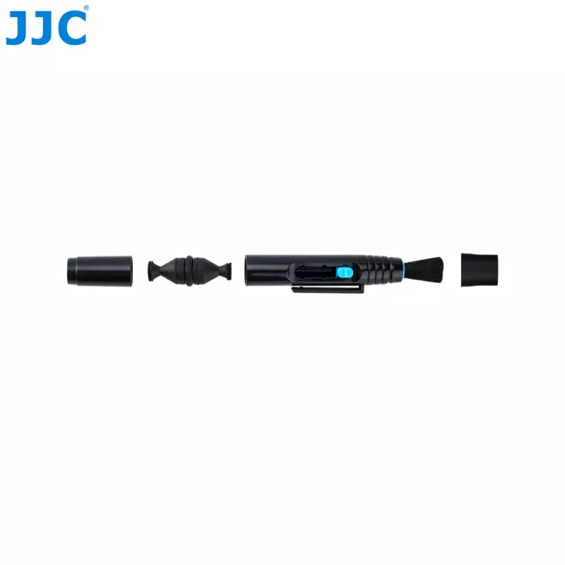 JJC Caneta de limpeza de lentes com ponta de carbono e escova retrátil para objetivas de câmara