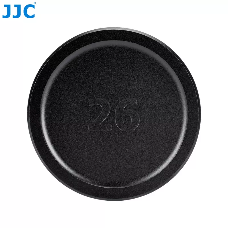 JJC LC-SR26 Tampa de objetiva frontal para Panasonic Lumix S 26mm f/8 (S-R26) - preto