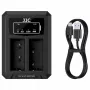 JJC Carregador duplo USB-C para 2x bateria Fujifilm NP-W126 / NP-W126S DCH-W126TC