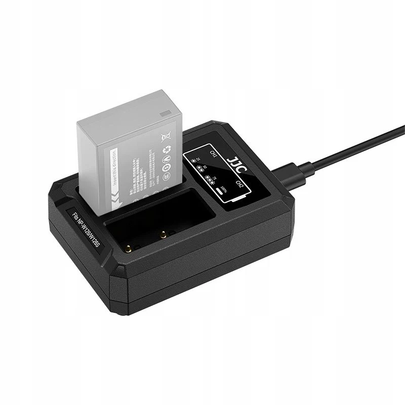 JJC Carregador duplo USB-C para 2x bateria Fujifilm NP-W126 / NP-W126S DCH-W126TC