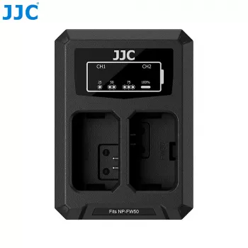 JJC Carregador duplo USB-C para Sony NP-FW50 (DCH-FW50TC)