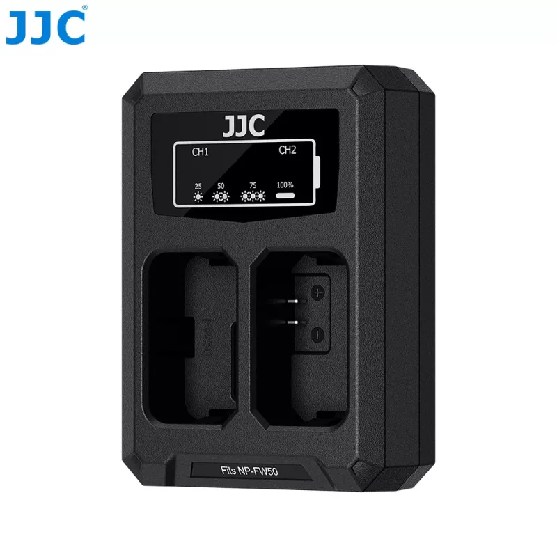 JJC Carregador duplo USB-C para Sony NP-FW50 (DCH-FW50TC)