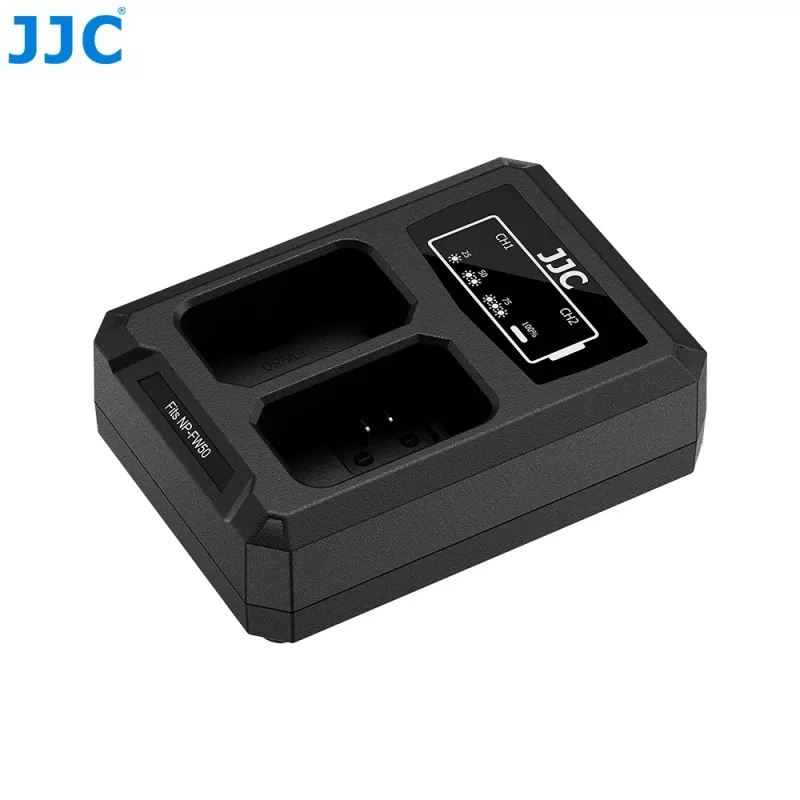 JJC Carregador duplo USB-C para Sony NP-FW50 (DCH-FW50TC)