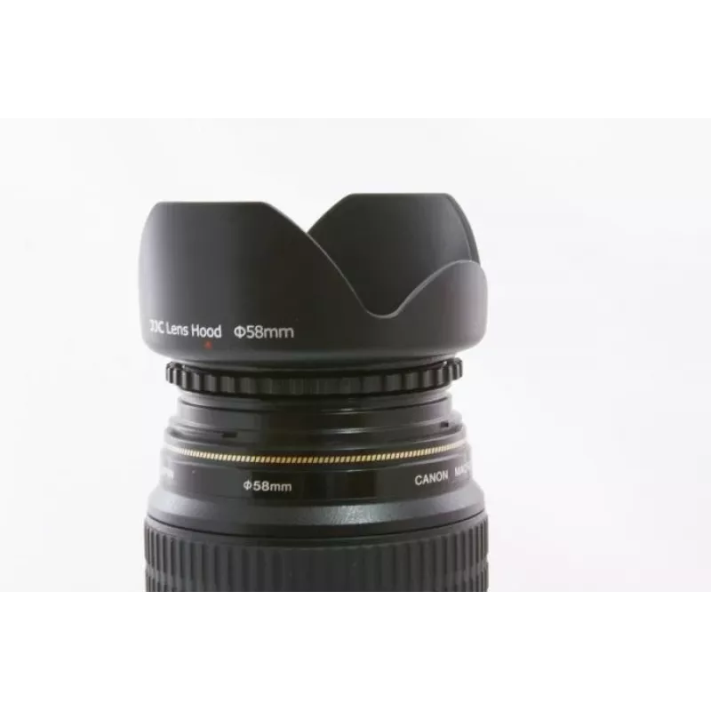JJC Para-sol metálico de rosca 52mm para objetiva de câmara - ventilado, preto mate