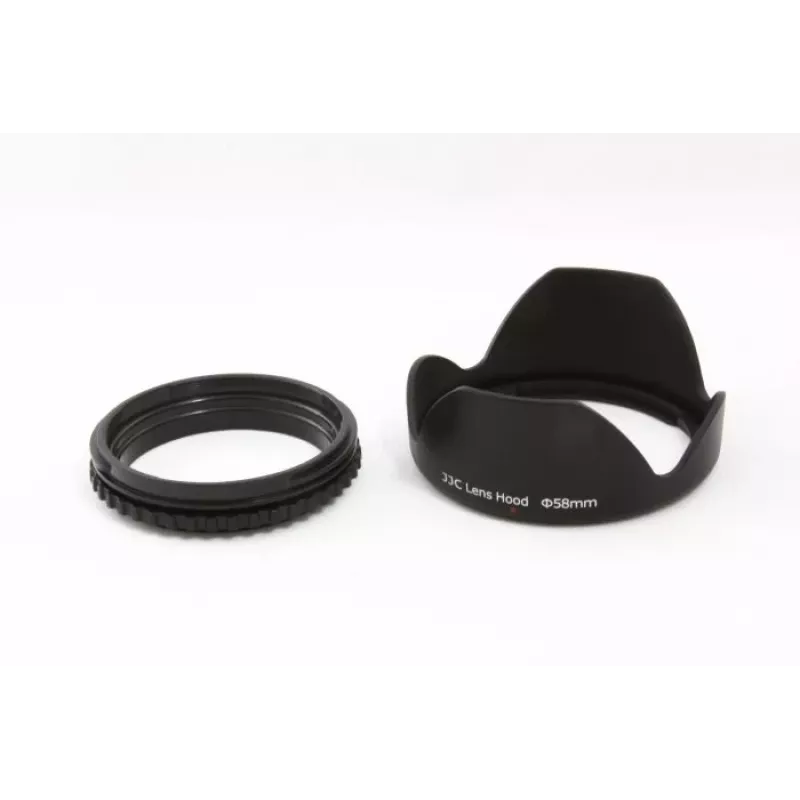 JJC Para-sol metálico de rosca 52mm para objetiva de câmara - ventilado, preto mate