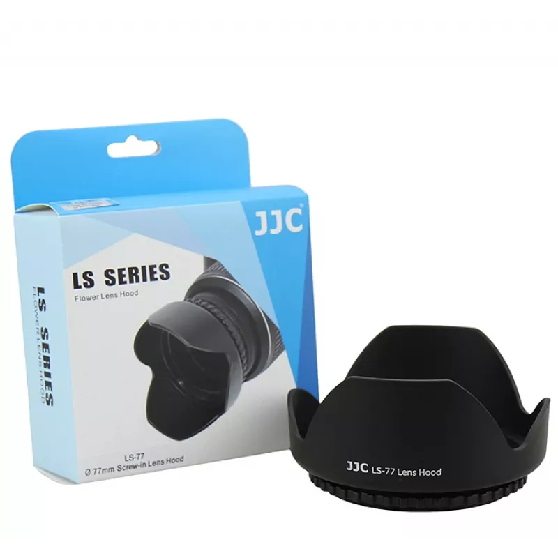 JJC Para-sol de rosca 77mm para objetiva de câmara - preto