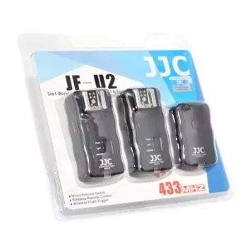 JJC Kit de disparador de flash sem fios JF-U2 com 2 recetores