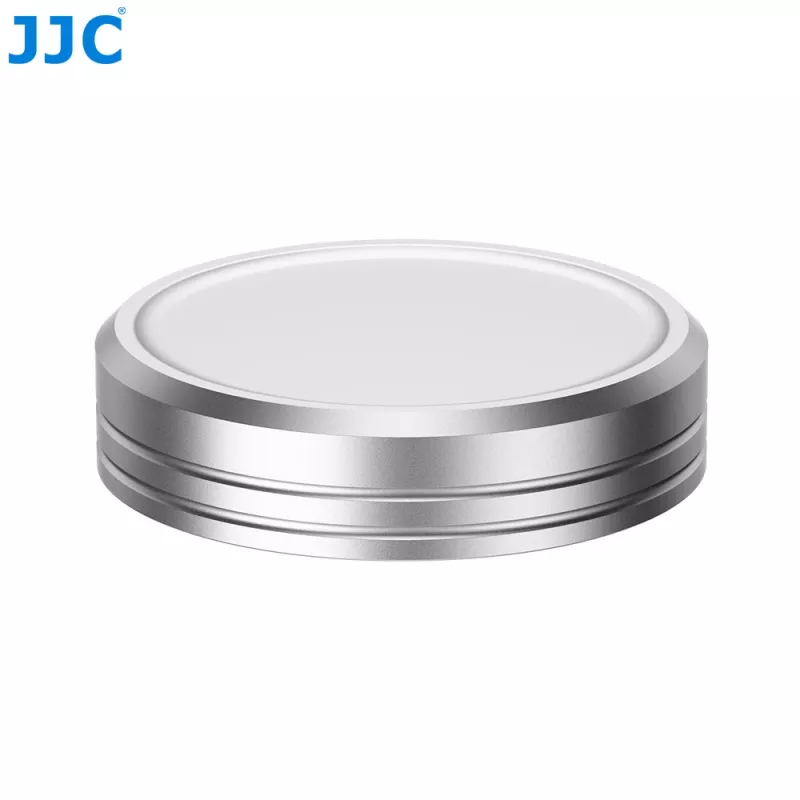 JJC Conjunto de para-sol e tampa de objetiva para Fujifilm Fujinon XF 23mm F2.8 R WR e XF 27mm F2.8 R WR - prateado (LH-JXF23F28)