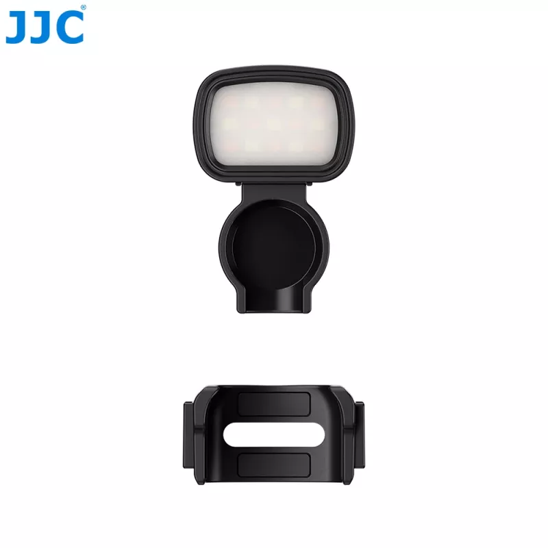 JJC Mini luz de preenchimento LED magnética para DJI Osmo Pocket 3, CRI≥95, 15 LEDs, recarregável por USB-C