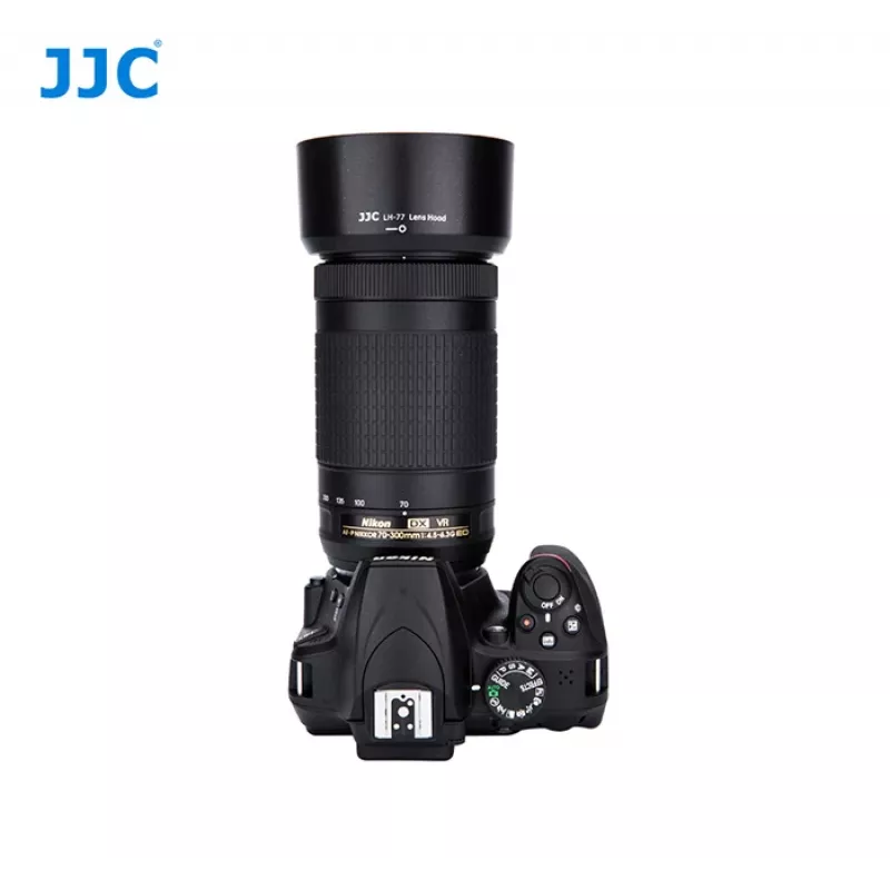 JJC para-sol para Nikon HB-77 compatível com AF-P DX NIKKOR 70-300mm f/4.5-6.3G ED VR