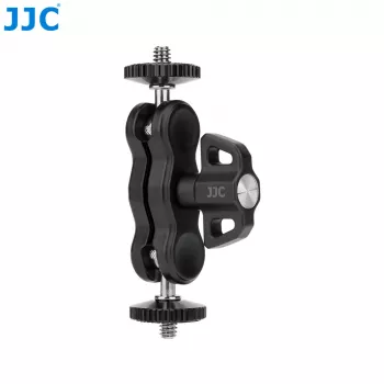 JJC MFC-B braço mágico flexível com braço de ganso e grampo para luz de monitor, 2x parafuso de 1/4 polegadas, preto