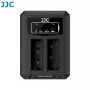 JJC carregador USB duplo para baterias Olympus BLS-1 BLS-5 BLS-50