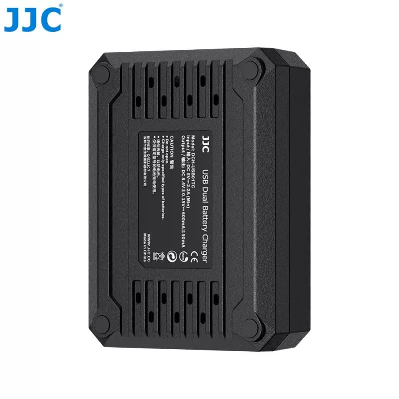 JJC carregador USB duplo para baterias Olympus BLS-1 BLS-5 BLS-50