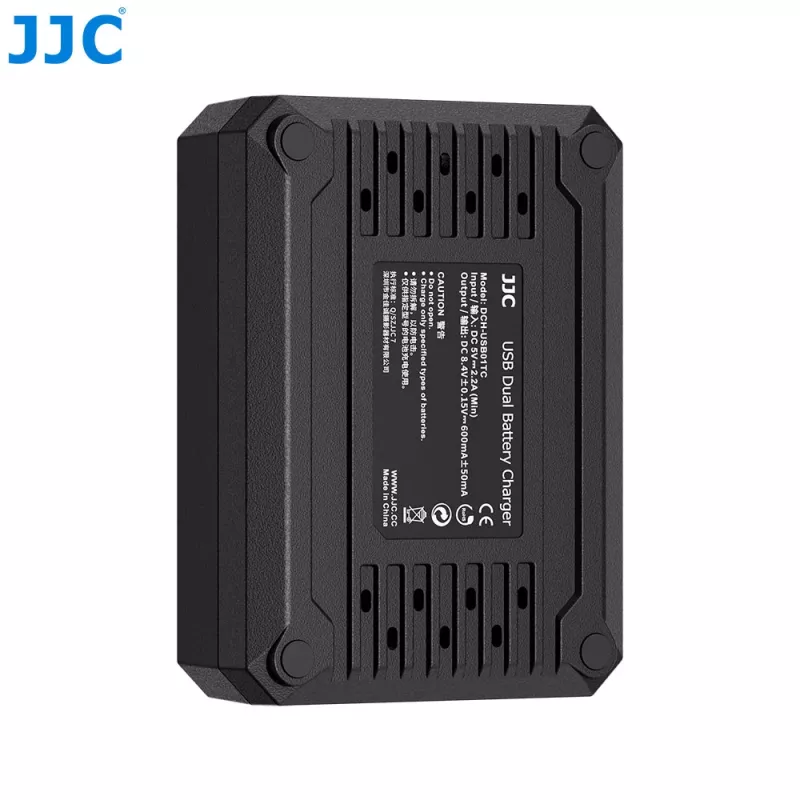 JJC carregador USB duplo para baterias Olympus BLS-1 BLS-5 BLS-50