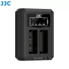 JJC carregador USB duplo para baterias Olympus BLS-1 BLS-5 BLS-50